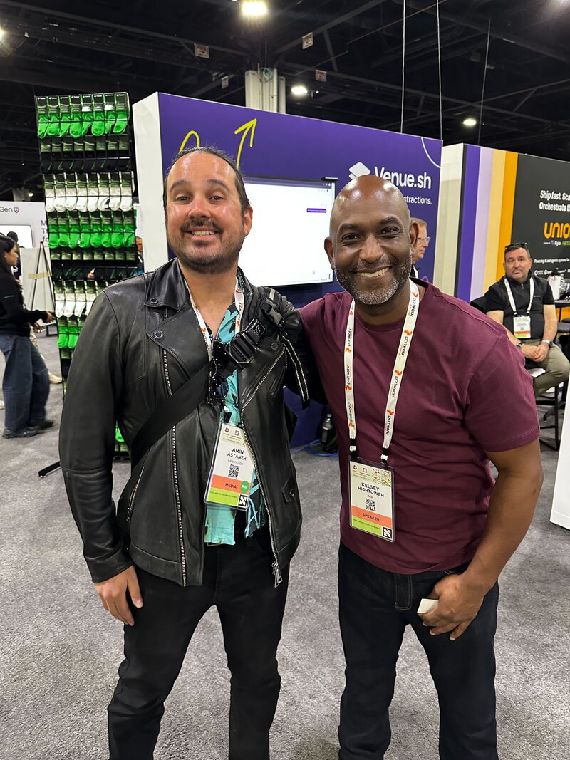 Two attendees at a previous Kubernetes event